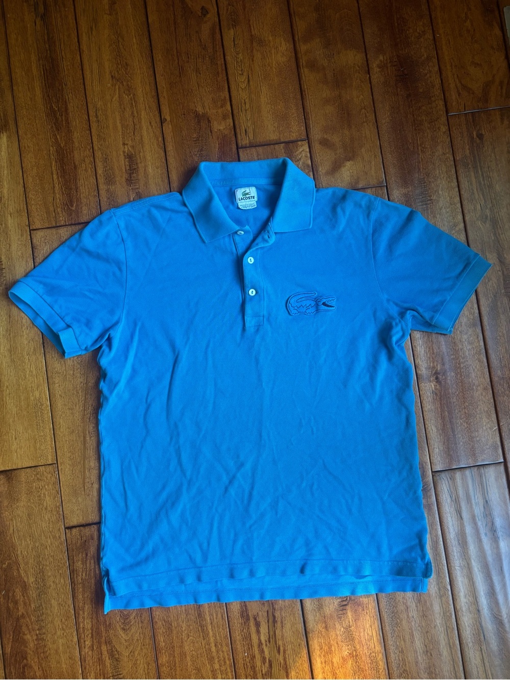 Lacoste Men's Bright Blue Short-Sleeve Cotton Polo